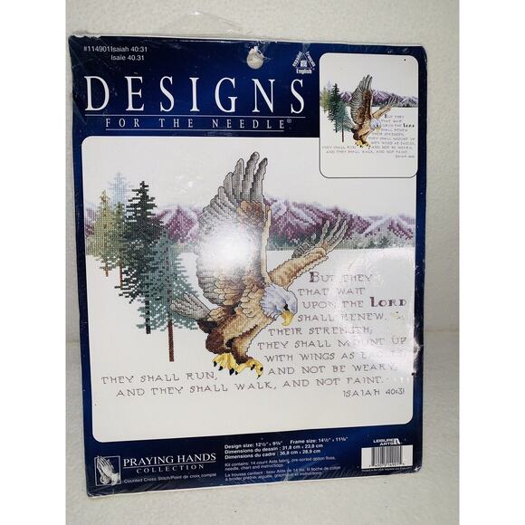Designs For The Needle Eagle ISAIAH 40:31 #114901 Counted Cross Stitch Kit New - Picture 1 of 11